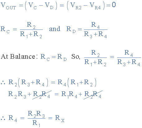 惠斯通电桥公式